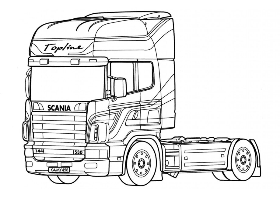 Kolorowanka Scania 144 Topline