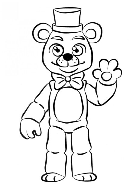 Kolorowanka Przyjazny Freddy Fazbear